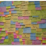 post-it, mur